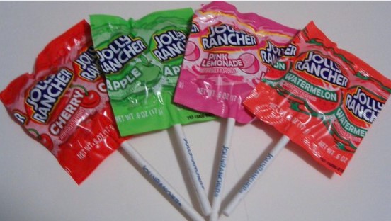 Square Jolly Rancher Lollipops