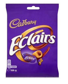 Cadburys Chocolate Eclairs Toffee Candy